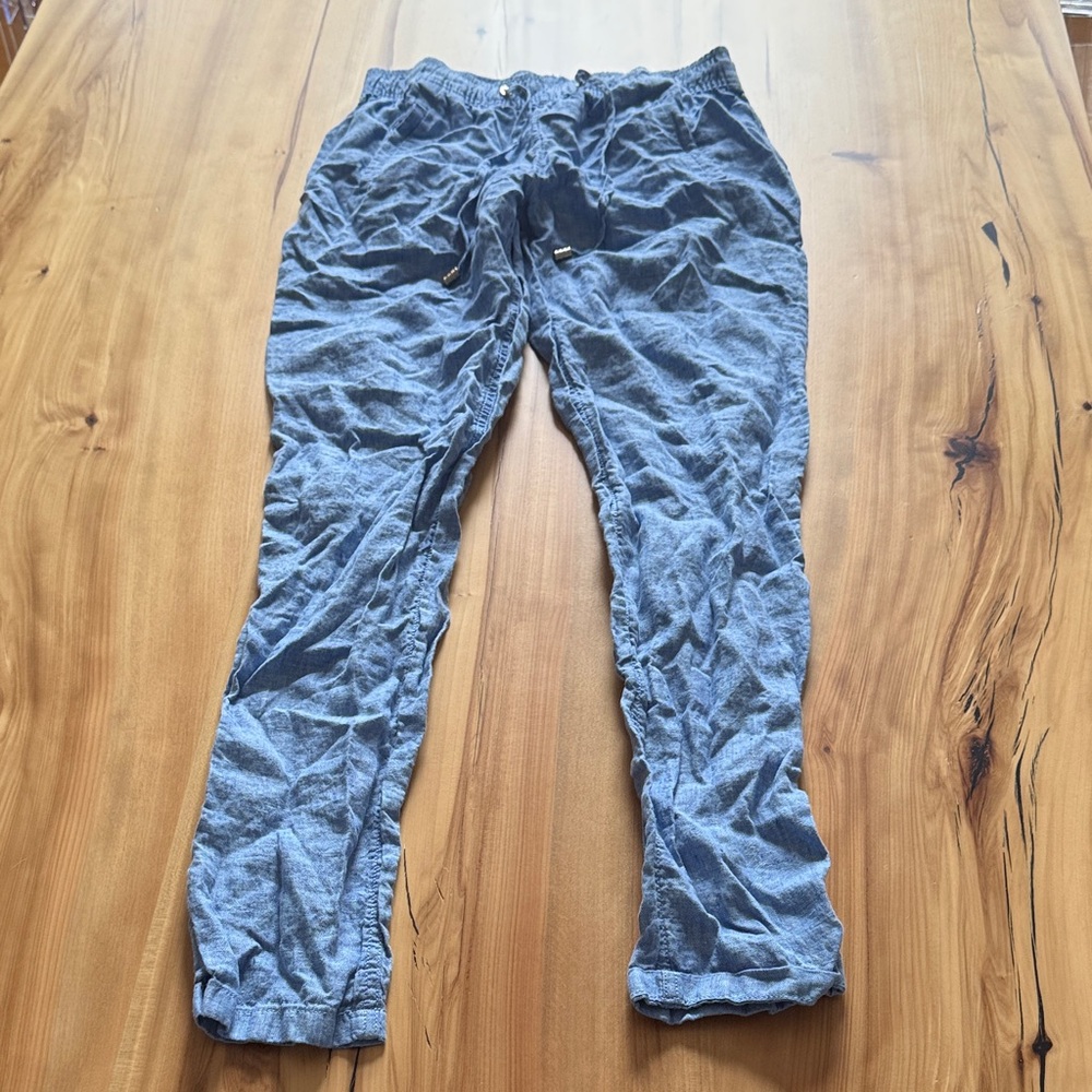 Light Blue Women's Casual Drawstring Pants